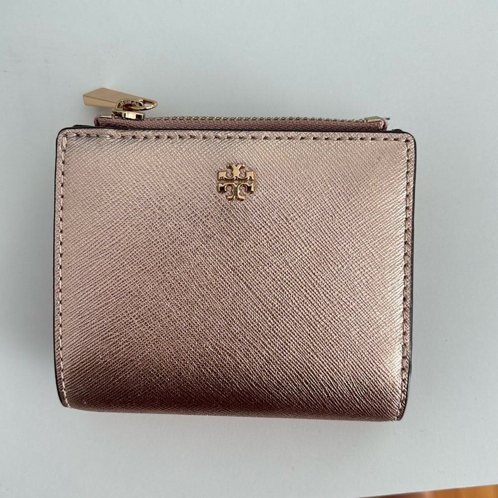 Tory Burch rose gold wallet